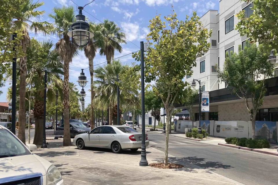 The BLVD streetscape, Lancaster, California